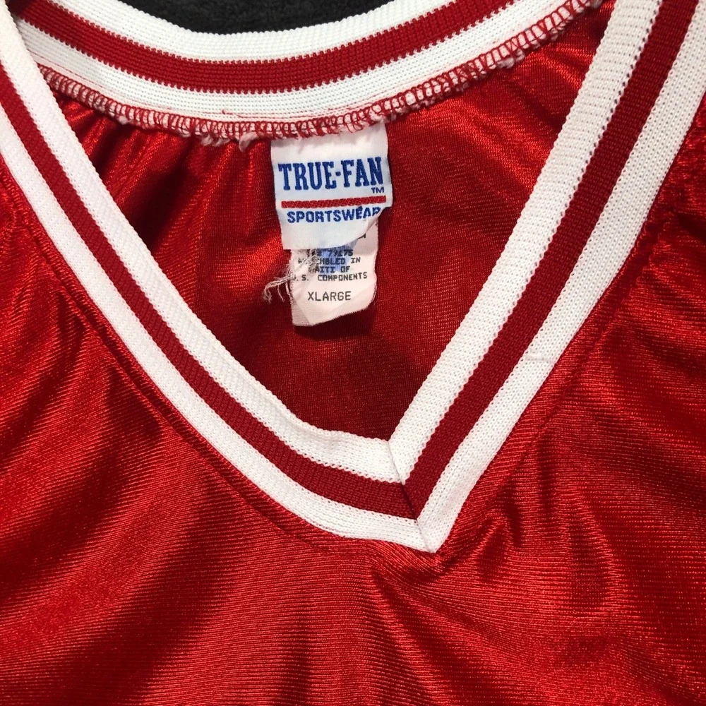 True Fan Georgia Bulldogs‎ Jersey NCAA Basketball Sleeveless Red Men's Size XL